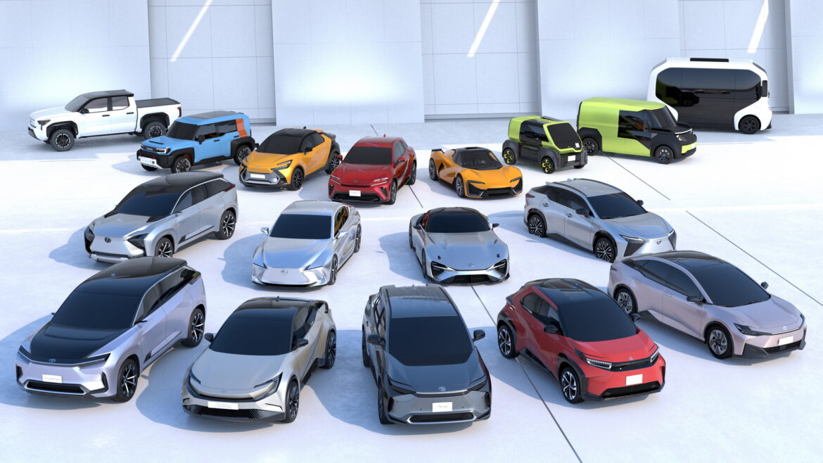 تويوتا ولكزس تكشفان عن 15 نموذج أولي لسيارات كهربائية بالكامل قادمة فى السنوات المقبلة