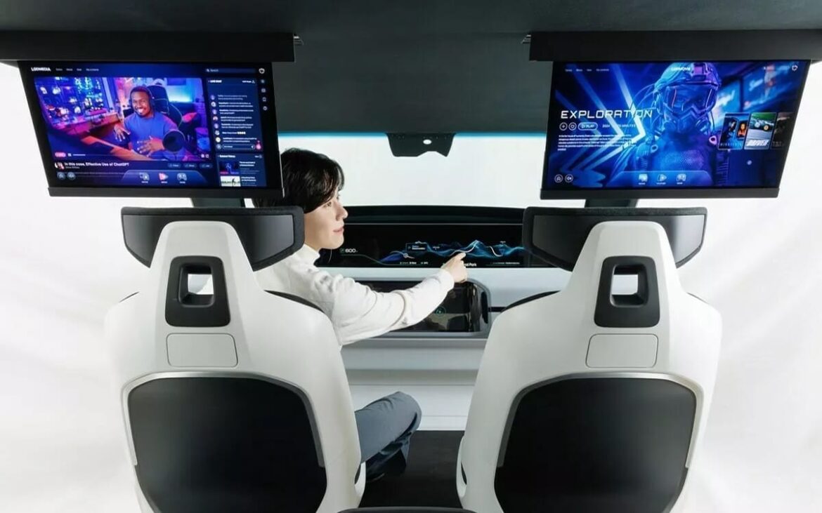 شركة LG تقدم شاشات سيارات قابلة للانزلاق والطي في معرض CES