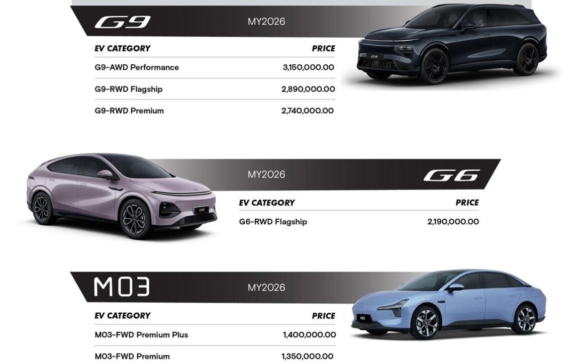 راية أوتو، وكيل سيارات XPENG في مصر، تطرح نسخة فيس ليفت من سيارات G6 وG9